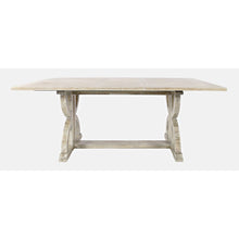 Fairview Transitional Herringbone Distressed Acacia Extension 78" Dining Table