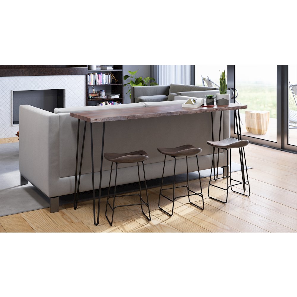 Nature's Edge Solid Acacia Counter Height Backless Stool (Set of 3)