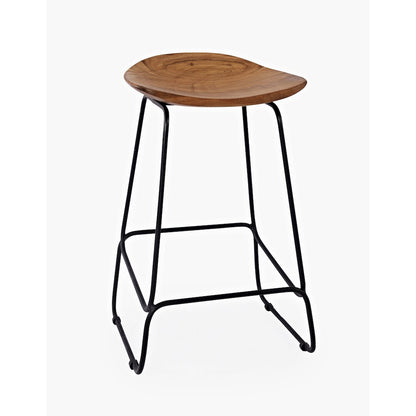 Nature's Edge Solid Acacia Counter Height Backless Stool (Set of 3)