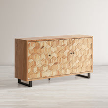 Geometrix 63" Modern Abstract Cube Style Accent Cabinet