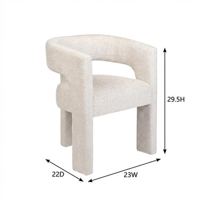 Gwen Modern Luxury Jacquard Fabric Sculpture Armchair - Set of 2