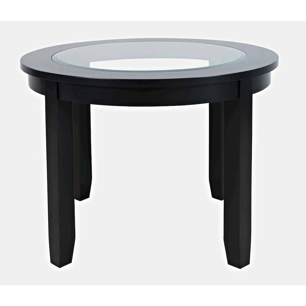 Urban Icon Contemporary 42" Round Five-Piece Dining Set with Upholstered Chairs