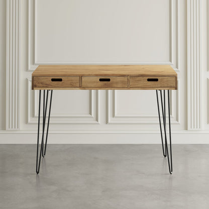 Rollins 52" Solid Acacia Dining Set with Four Backless Barstools