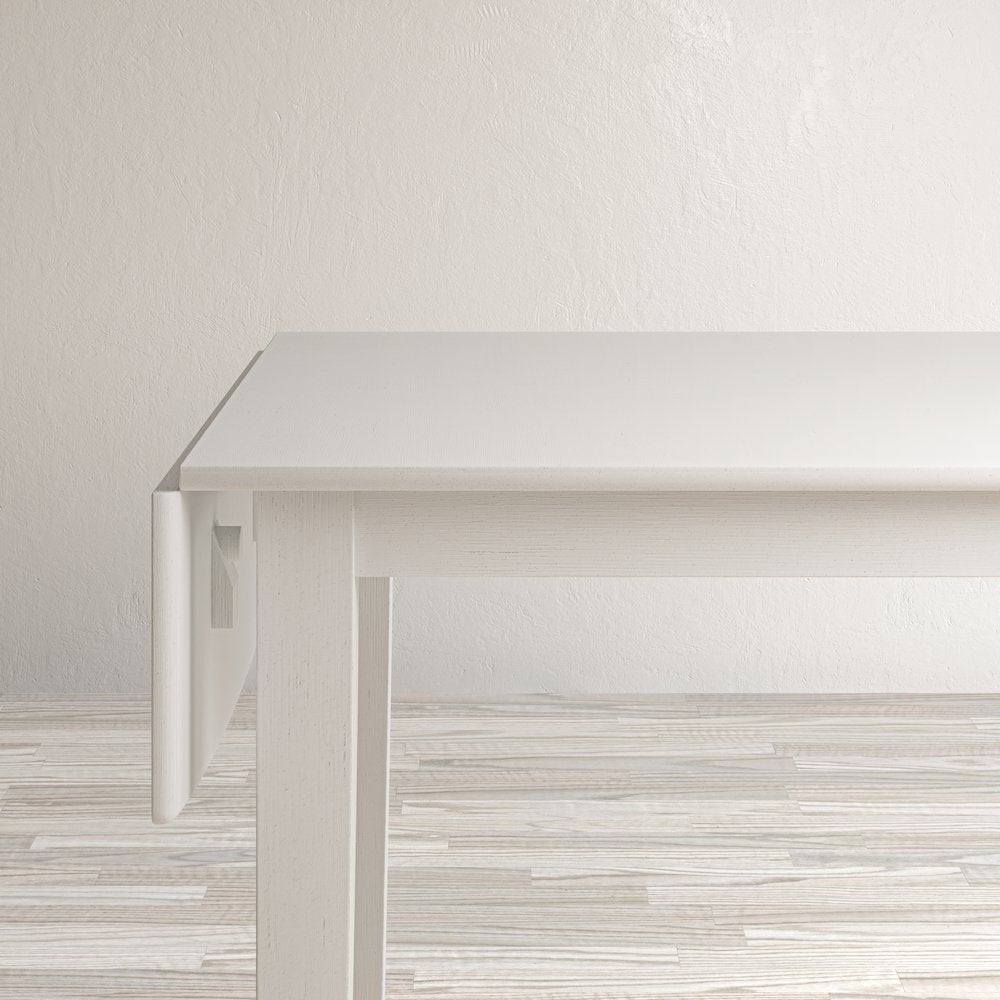 Coastal Wire-Brushed Acacia Drop-Leaf Coastal Wire-Brushed Acacia Dining Table