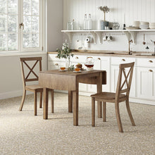 Coastal Wire-Brushed Acacia Drop-Leaf Coastal Wire-Brushed Acacia Dining Table