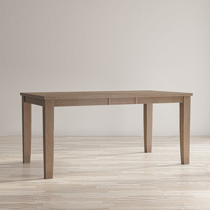 Eastern Tides Coastal Wire-Brushed Wood 66" Extendable Dining Table