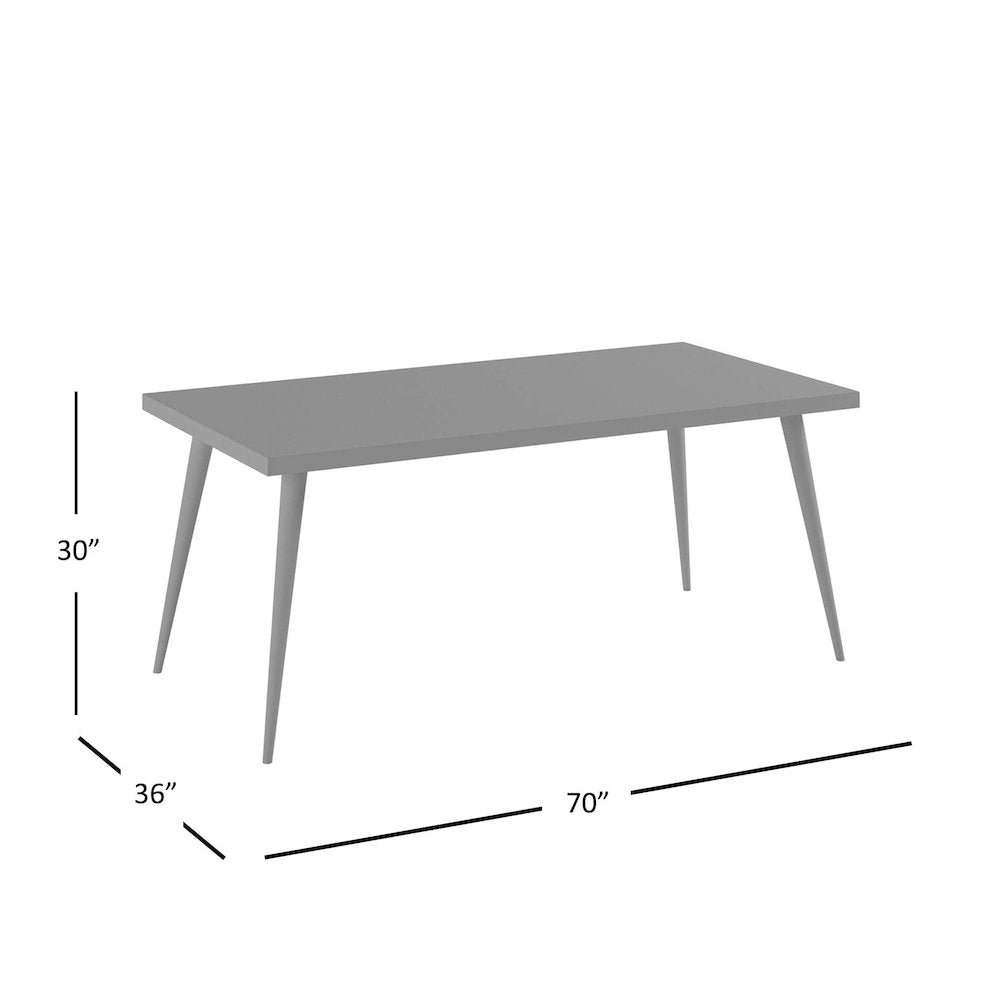 Prelude 70" Mid-Century Modern Solid Acacia Wood Dining Table