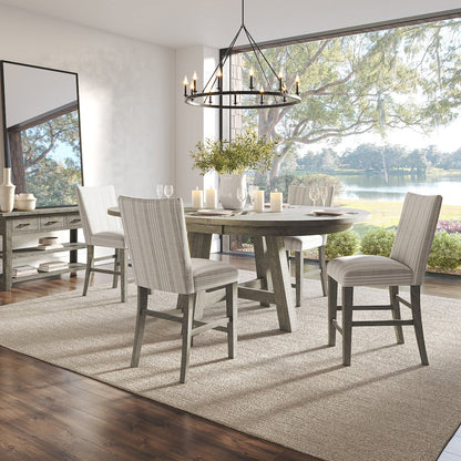 Rustic Farmhouse Solid Wood Five Piece Counter Height Dining Table Set