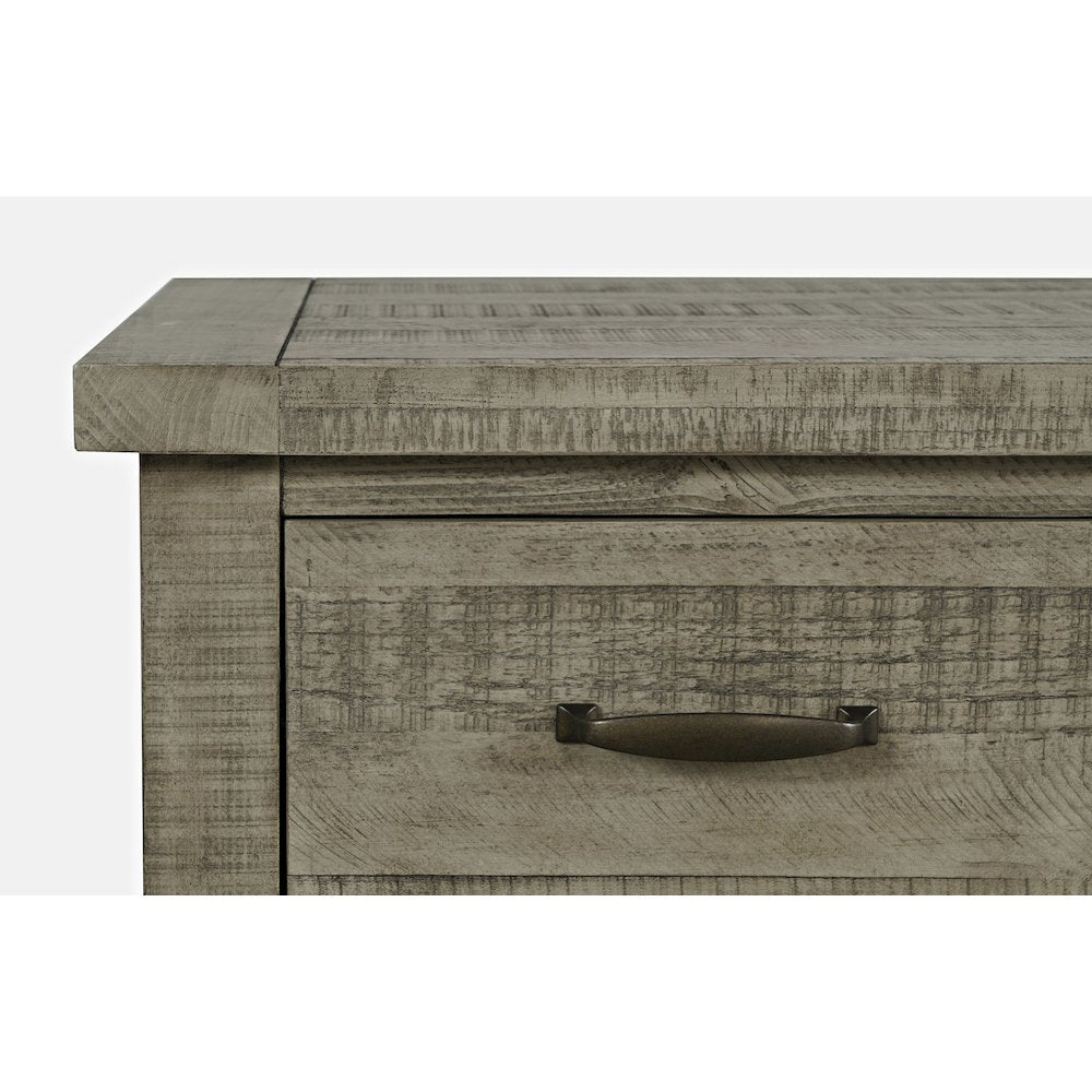 Telluride Rustic Farmhouse Solid Wood Sideboard Buffet Hutch with LED Lights
