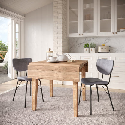 Contemporary Modern Faux Leather Split-Back Upholstered Dining Chair (Set of 2)