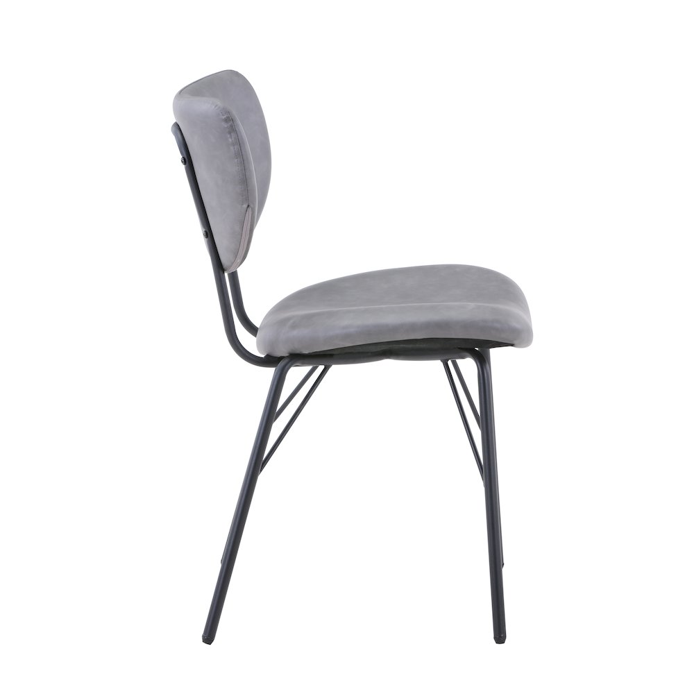 Contemporary Modern Faux Leather Split-Back Upholstered Dining Chair (Set of 2)