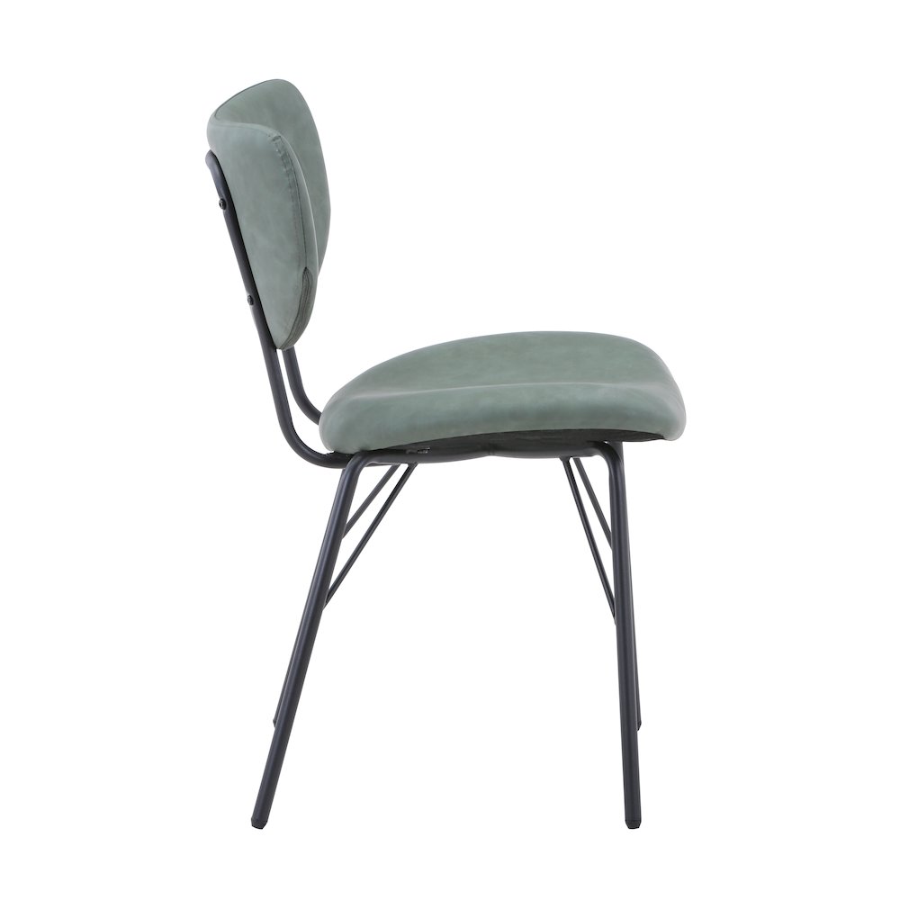 Contemporary Modern Faux Leather Split-Back Upholstered Dining Chair (Set of 2)