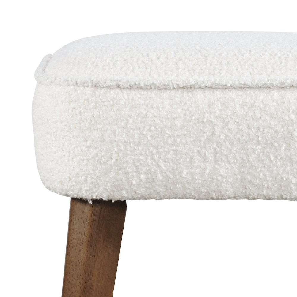 Wes Mid-Century Modern Boucle Upholstery Backless Counter Barstool (Set of 2)