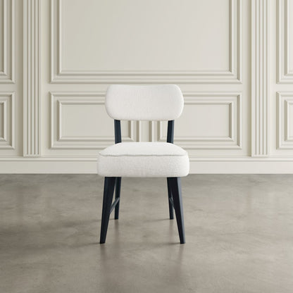 Wes Mid-Century Modern Boucle Upholstery Dining Chair (Set of 2)