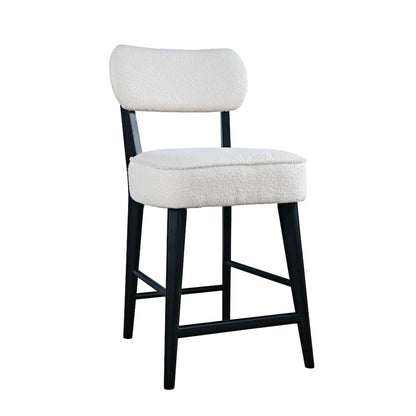Wes Mid-Century Modern Boucle Upholstery Counter Barstool (Set of 2)