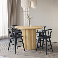 Fitz Traditional Solid Wood Curved Back Spindle Counter Stool