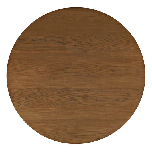 Auden 48" Round Mid-Century Modern Fluted Pedestal Base Dining Table