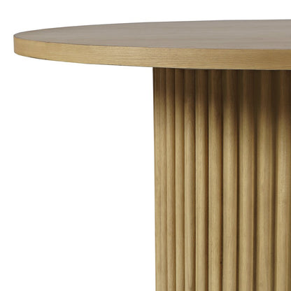 Auden 48" Round Counter Height Mid-Century Modern Fluted Pedestal Dining Table