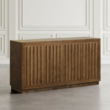 Maven 60" Mid-Century Modern Fluted Four Door Sideboard Storage Cabinet