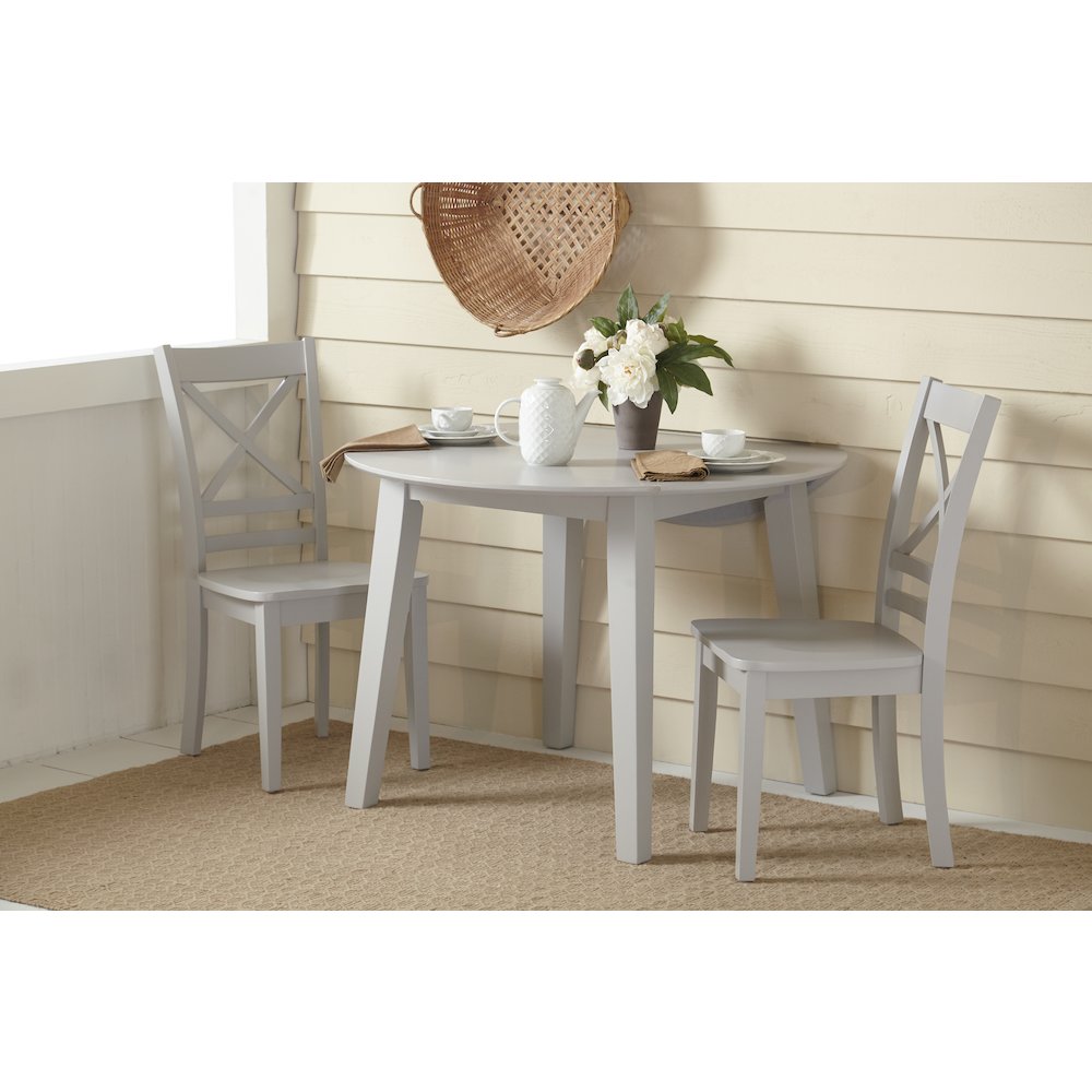 Simplicity Solid Wood Classic Round Drop-leaf Table