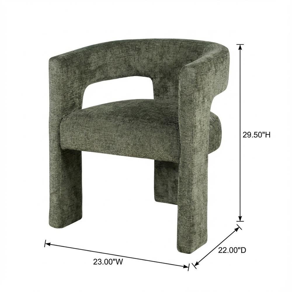 Gwen Modern Luxury Jacquard Fabric Sculpture Armchair - Set of 2