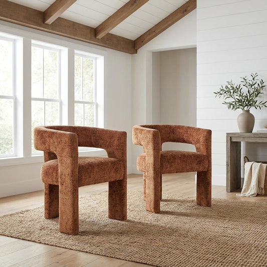 Gwen Modern Luxury Jacquard Fabric Sculpture Counter Stool - Set of 4