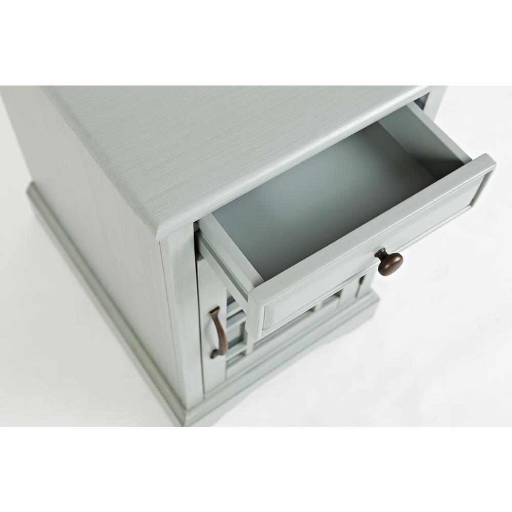 Power Chairside Table - Earl Grey