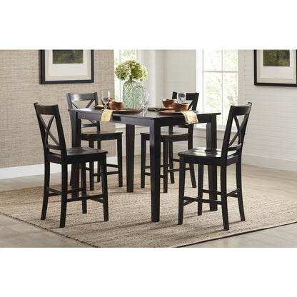 Simplicity Solid Wood Classic 54" Counter Height Dining Table