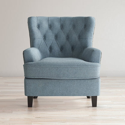 Bryson Transitional Upholstered Accent Chair with Nailhead Trim