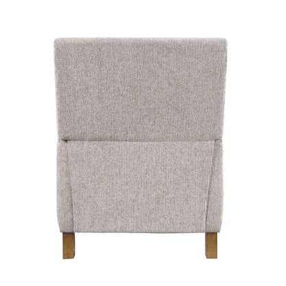 York Push Back Upholstered Recliner Accent Chair with Nailhead Trim