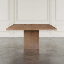 Sequoia 60" Square Rustic Solid Wood Butcher Block Pedestal Dining Table