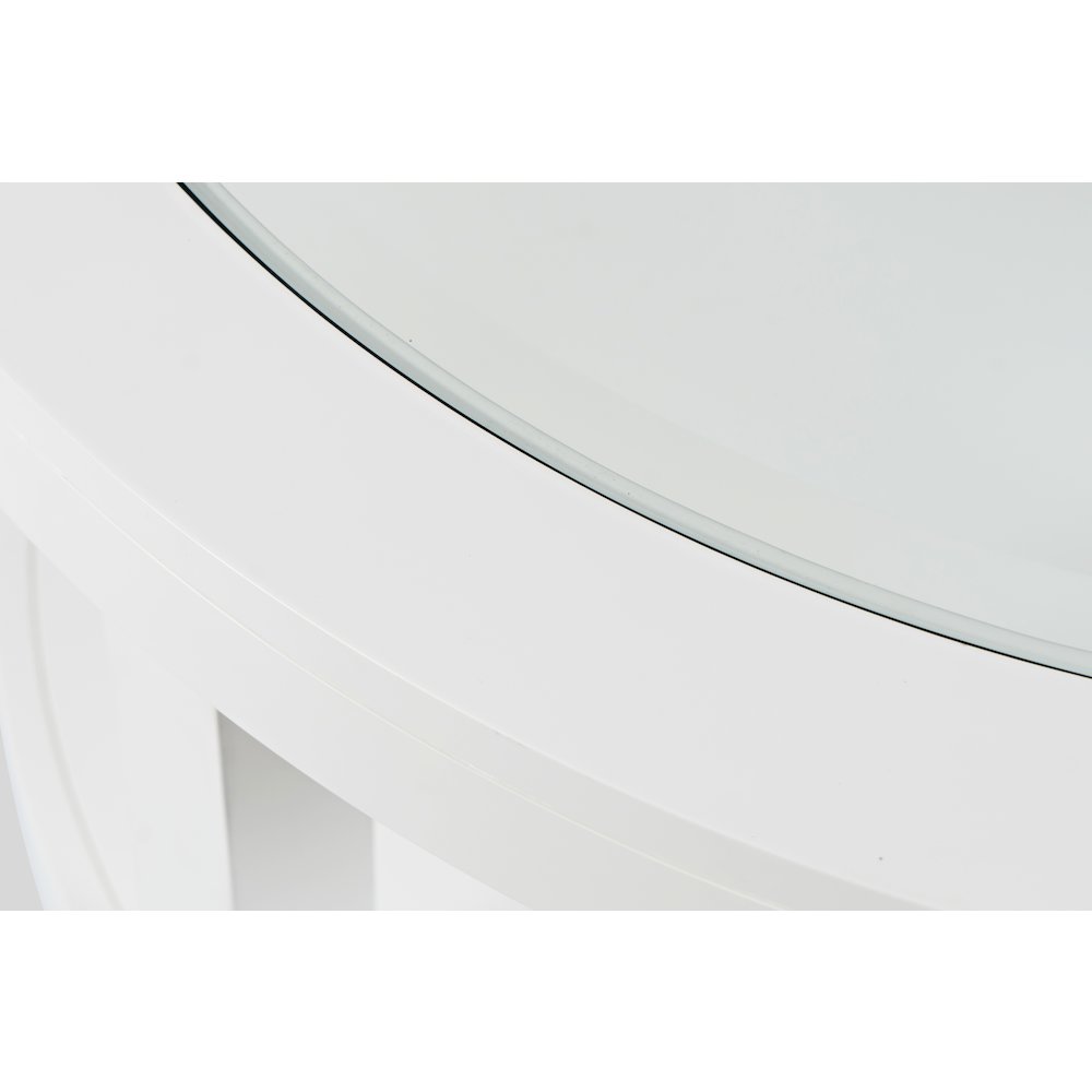 Urban Icon Contemporary Round Glass Inlay Coffee Table