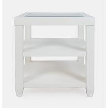 Urban Icon Contemporary Glass Inlay End Table with Storage