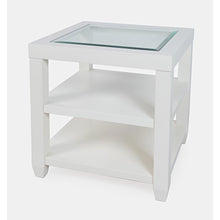 Urban Icon Contemporary Glass Inlay End Table with Storage