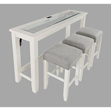 Contemporary 4 Piece Counter Height 66" Dining Table Set with USB Charging