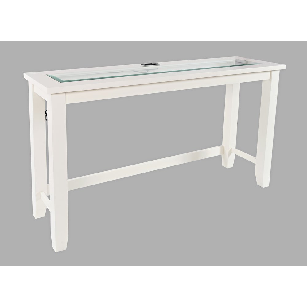 Contemporary 4 Piece Counter Height 66" Dining Table Set with USB Charging