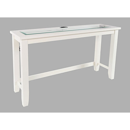 Contemporary 4 Piece Counter Height 66" Dining Table Set with USB Charging