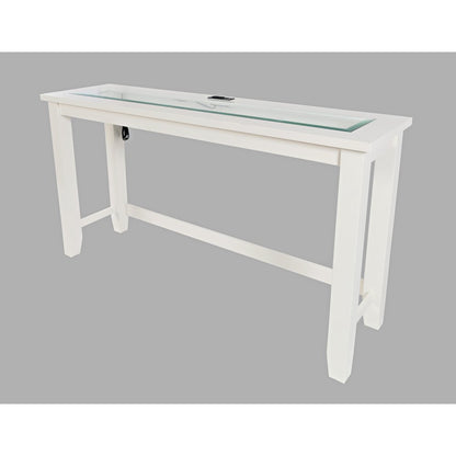 Contemporary 4 Piece Counter Height 66" Dining Table Set with USB Charging