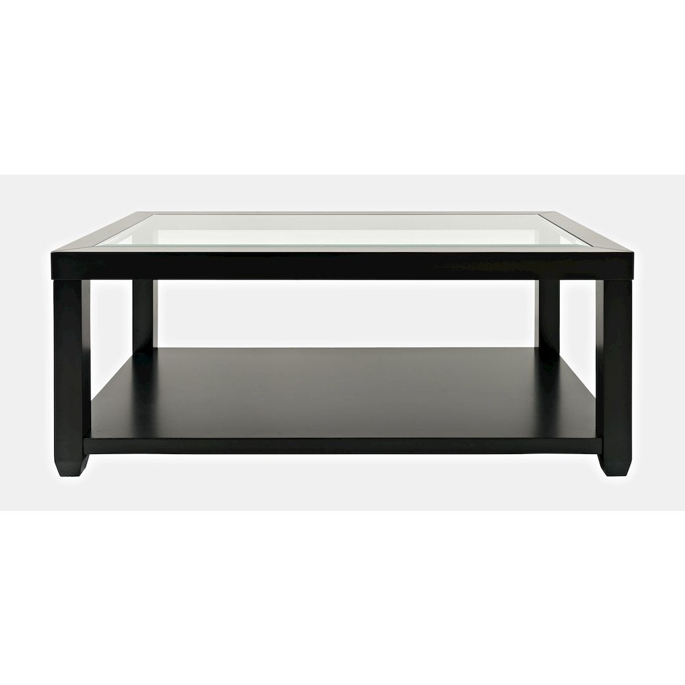 Urban Icon Contemporary Rectangular Glass Inlay Coffee Table