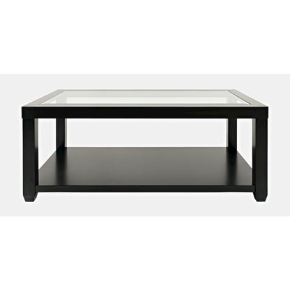 Urban Icon Contemporary Rectangular Glass Inlay Coffee Table