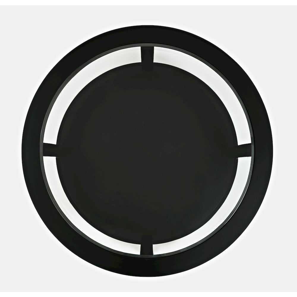 Urban Icon Contemporary Round Glass Inlay Coffee Table