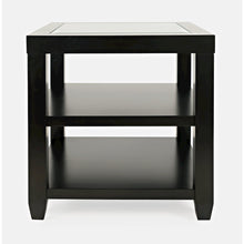 Urban Icon Contemporary Glass Inlay End Table with Storage