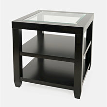 Urban Icon Contemporary Glass Inlay End Table with Storage