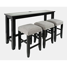 Contemporary 4 Piece Counter Height 66" Dining Table Set with USB Charging