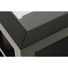 Urban Icon Contemporary Glass Inlay Chair Side End Table with Storage