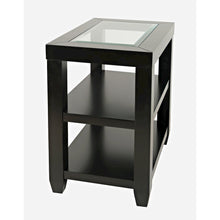 Urban Icon Contemporary Glass Inlay Chair Side End Table with Storage