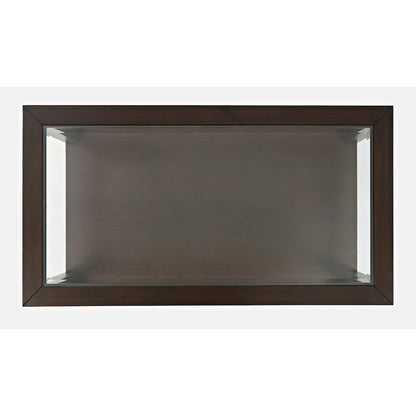 Urban Icon Contemporary Rectangular Glass Inlay Coffee Table