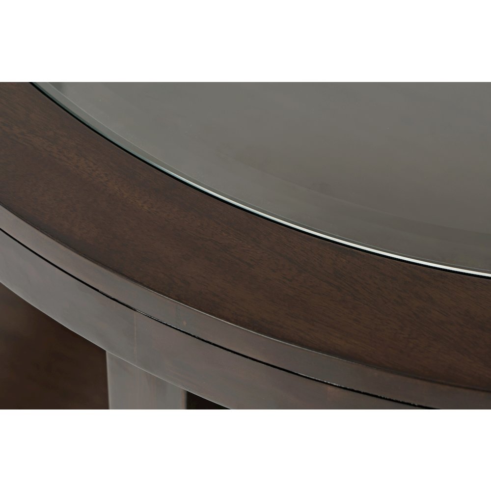 Urban Icon Contemporary Round Glass Inlay Coffee Table