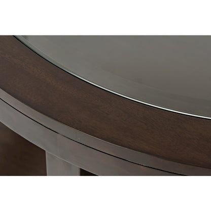 Urban Icon Contemporary Round Glass Inlay Coffee Table