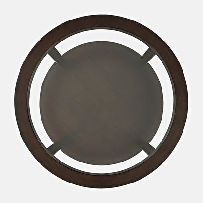 Urban Icon Contemporary Round Glass Inlay Coffee Table